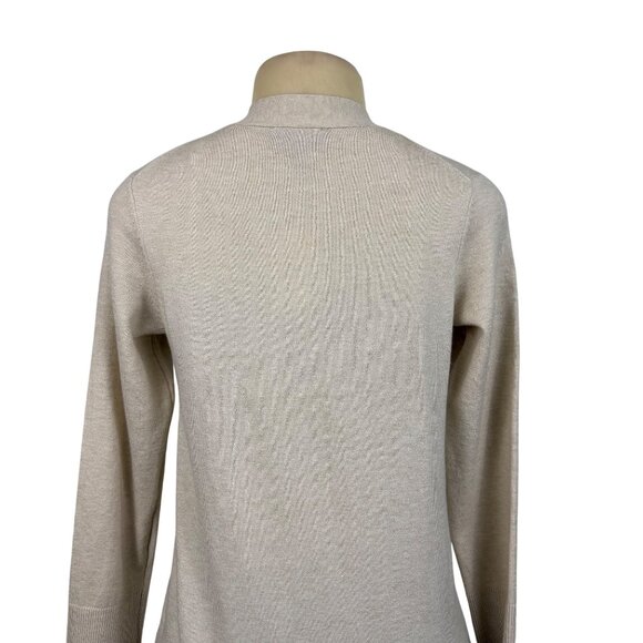 Jessica Simpson Womens Beige Knit Longline Cardigan With Buttons & Pockets Sz M - Picture 5 of 14